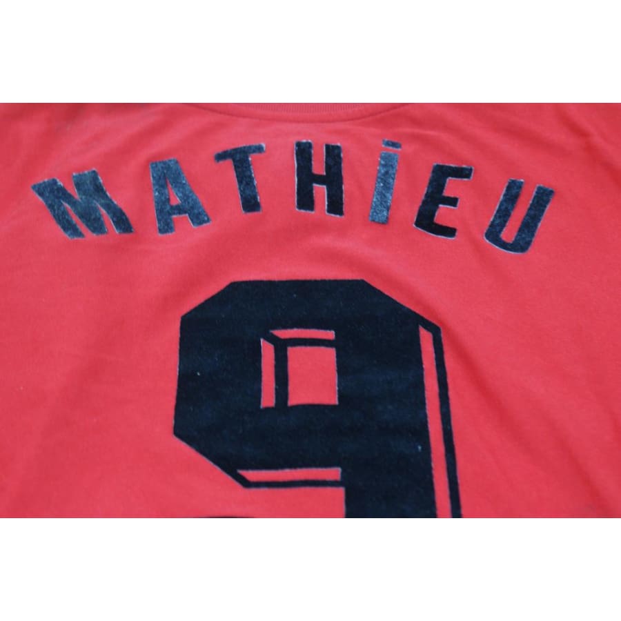 Maillot de football rétro domicile RC Lens N°9 MATHIEU 2000-2001 - Umbro - RC Lens