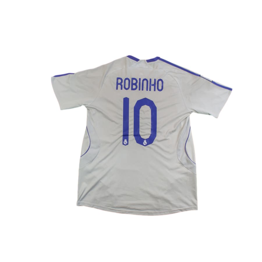 Maillot de football rétro domicile Real Madrid CF N°10 ROBINHO 2007-2008 - Adidas - Real Madrid