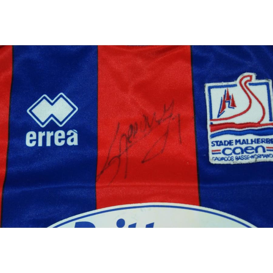 Maillot de football rétro domicile signé Stade Malherbe de Caen N°7 Deroin 2004-2005 - ERREA - SM Caen