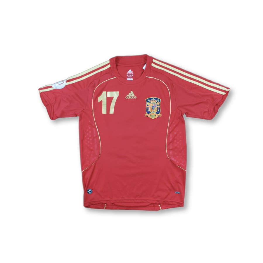 Maillot de football retro équipe dEspagne N°17 PEREZ 2008-2009 - Adidas - Espagne