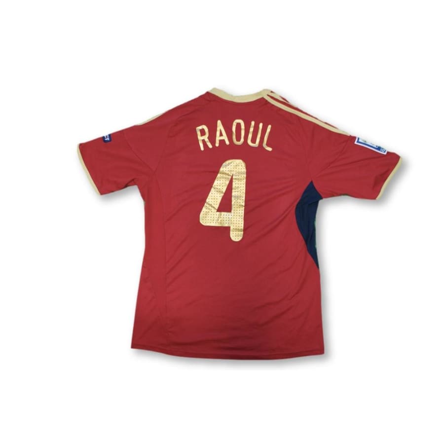 Maillot de football retro équipe dEspagne N°4 RAOUL 2009-2010 - Adidas - Espagne