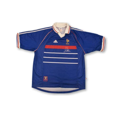 Maillot de football retro Equipe de France dédicace ZIDANE 1998-1999 - Adidas - Equipe de France