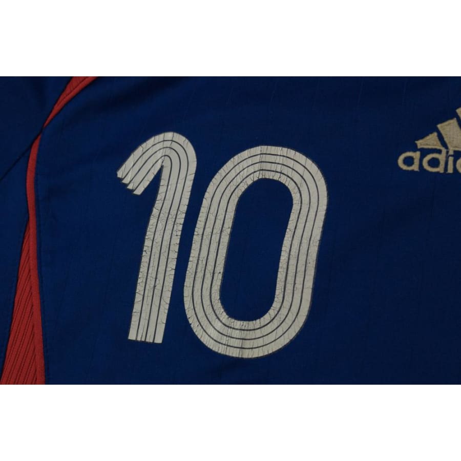 Maillot de football retro Equipe de France N°10 ZIDANE 2006-2007 - Adidas - Equipe de France