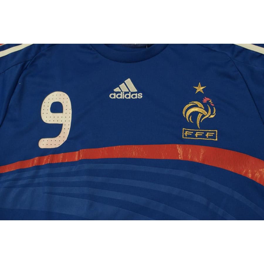Maillot de football retro Equipe de France N°9 BENZEMA 2008-2009 - Adidas - Equipe de France