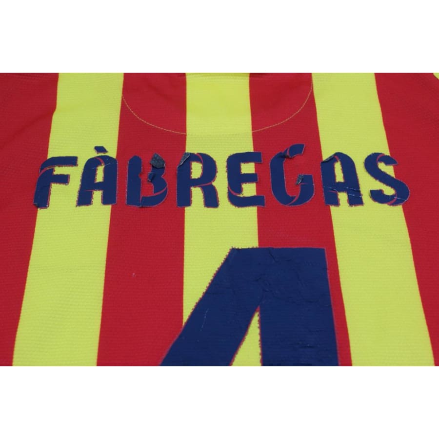 Maillot de football rétro extérieur FC Barcelone N°4 FABREGAS 2013-2014 - Nike - Barcelone