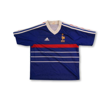 Maillot de football rétro supporter enfant Equipe de France N°10 ZIDANE 1999-2000 - Adidas - Equipe de France