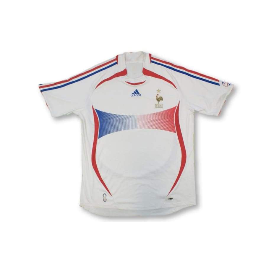 Maillot de football vintage blanc Equipe de France 2006-2007 - Adidas - Equipe de France