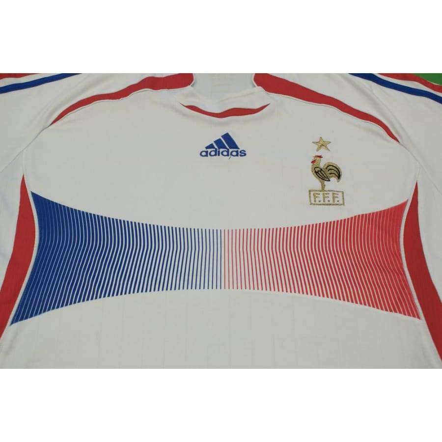 Maillot de football vintage blanc Equipe de France 2006-2007 - Adidas - Equipe de France