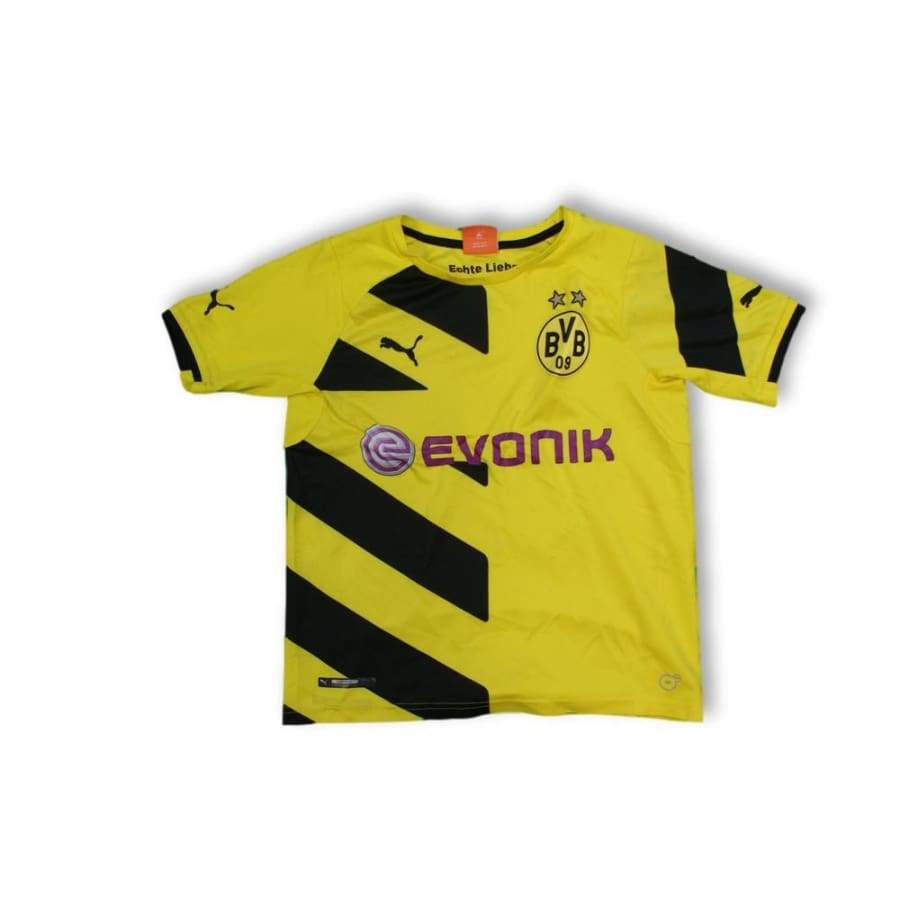 Maillot de football vintage domicile enfant Borussia Dortmund N°10 FYNN 2014-2015 - Puma - Borossia Dortmund