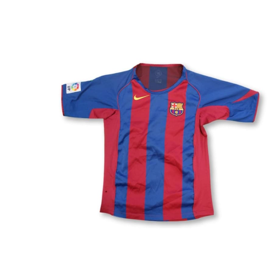 Maillot de football vintage domicile enfant FC Barcelone 2004-2005 - Nike - Barcelone