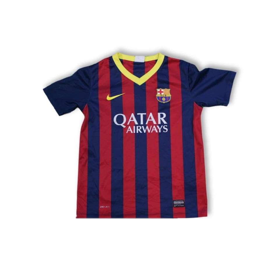 Maillot de football vintage domicile enfant FC Barcelone 2013-2014 - Nike - Barcelone