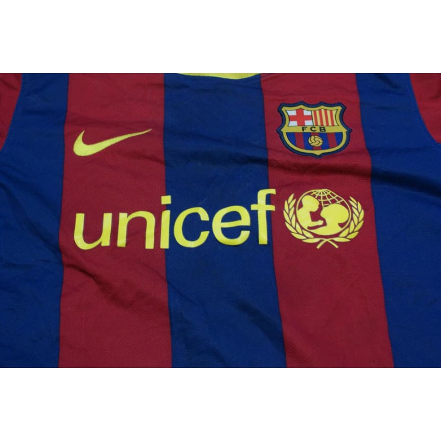 Maillot de football vintage domicile enfant FC Barcelone N°10 MESSI 2010-2011 - Nike - Barcelone