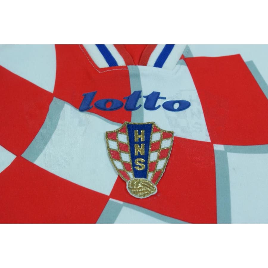 Maillot de football vintage domicile équipe de Croatie 1998-1999 - Lotto - Croatie