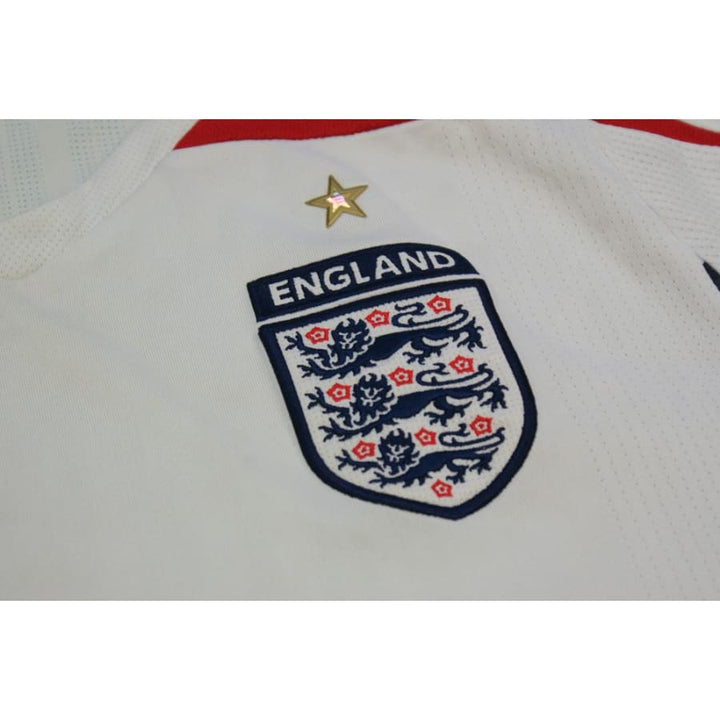 Maillot De Foot Vintage Angleterre Umbro 3310 - 2007-09 - Enfants - Blanc - Collection Football