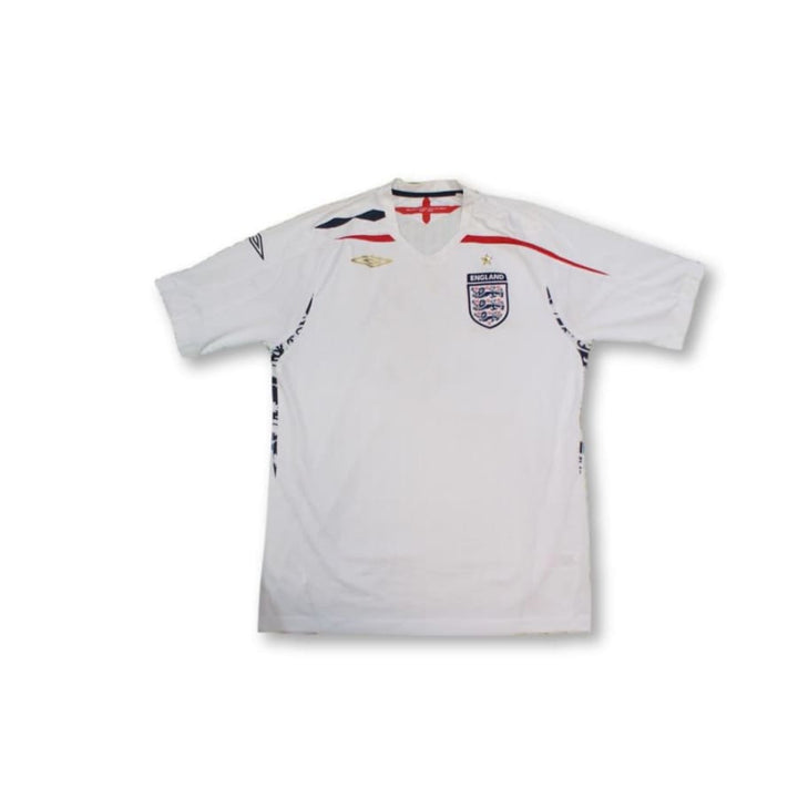 Maillot De Football Vintage Angleterre - Umbro 3310 - Saison 2007-09 - Taille Enfant - Blanc - Occasion
