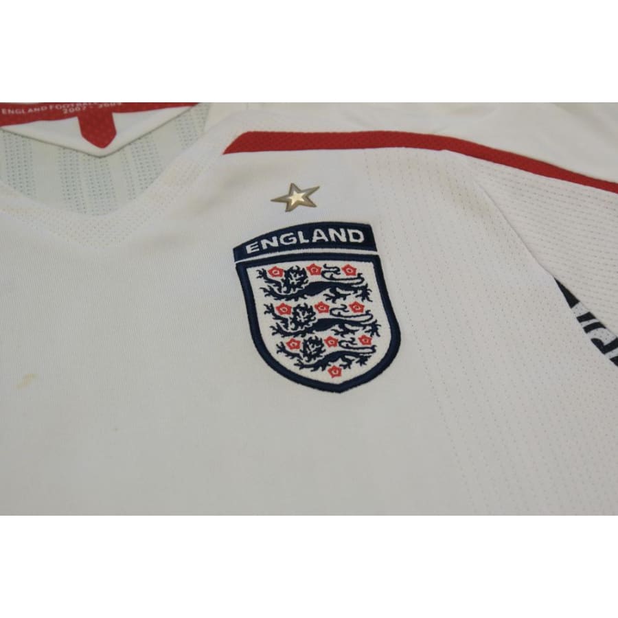 Maillot de football vintage domicile équipe dAngleterre N°7 BECKHAM 2007-2008 - Umbro - Angleterre