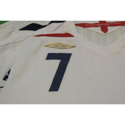 Maillot de football vintage domicile équipe dAngleterre N°7 BECKHAM 2007-2008 - Umbro - Angleterre