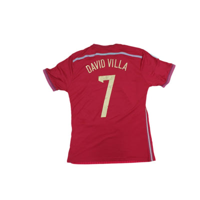 Maillot de football vintage domicile équipe d’Espagne N°7 DAVID VILLA 2014-2015 - Adidas - Espagne