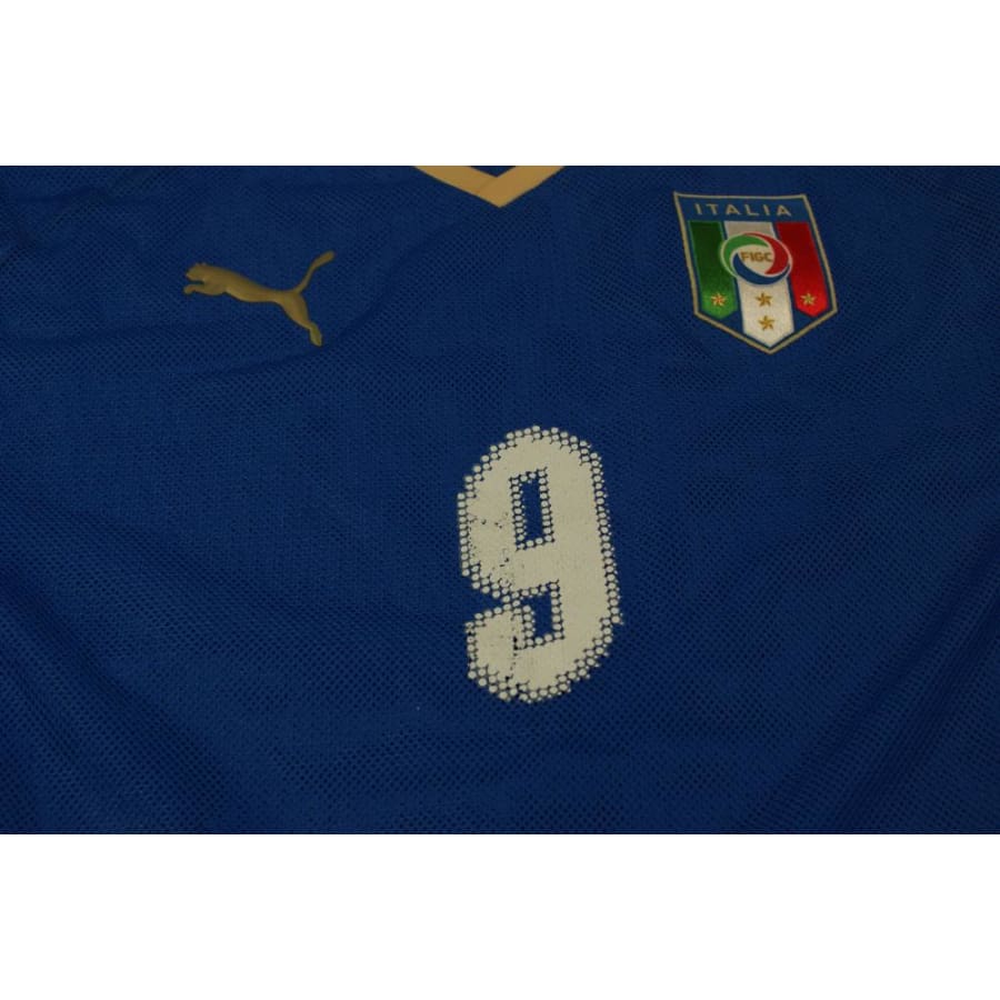 Maillot de football vintage domicile équipe d’Italie N°9 TONI 2008-2009 - Puma - Italie