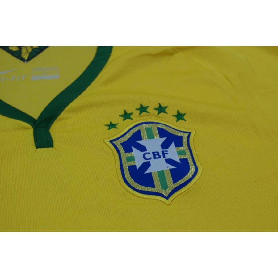 Maillot de football vintage domicile équipe du Brésil 2014-2015 - Nike - Brésil