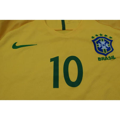 Maillot de football vintage domicile équipe du Brésil N°10 NEYMAR JR 2016-2017 - Nike - Brésil