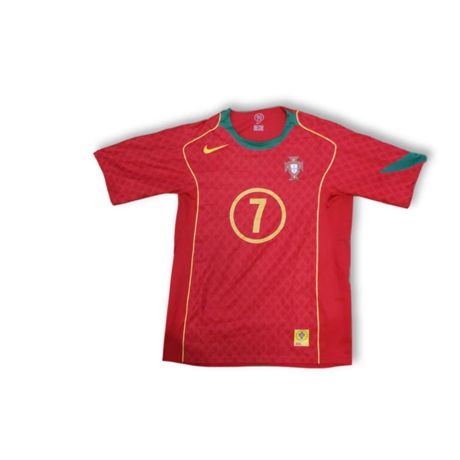 Maillot de football vintage domicile équipe du Portugal N°7 2004-2005 - Nike - Portugal