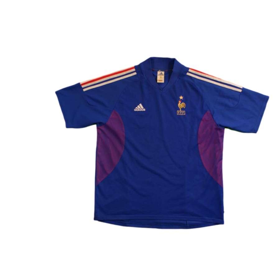 Maillot de football vintage domicile Equipe de France 2002-2003 - Adidas - Equipe de France