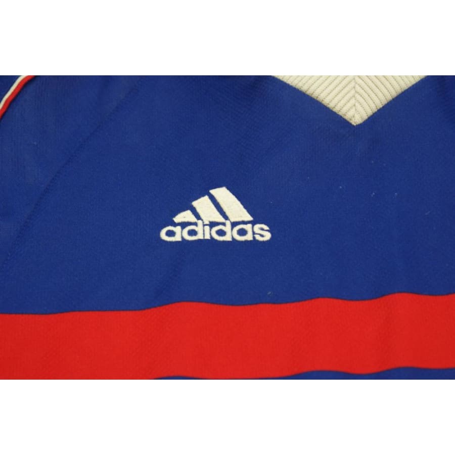 Maillot de football vintage domicile équipe de France édition dédicace Barthez 1998-1999 - Adidas - Equipe de France