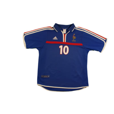 Maillot de football vintage domicile Equipe de France N°10 ZIDANE 2000-2001 - Adidas - Equipe de France