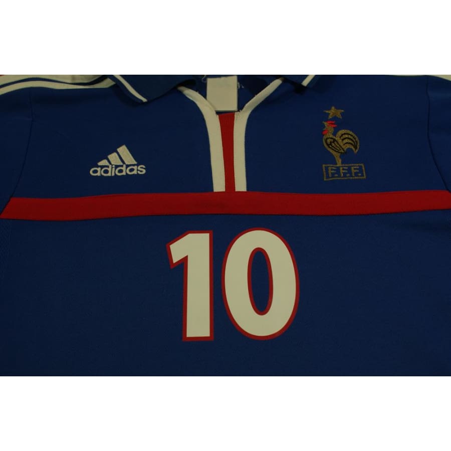 Maillot de football vintage domicile Equipe de France N°10 ZIDANE 2000-2001 - Adidas - Equipe de France