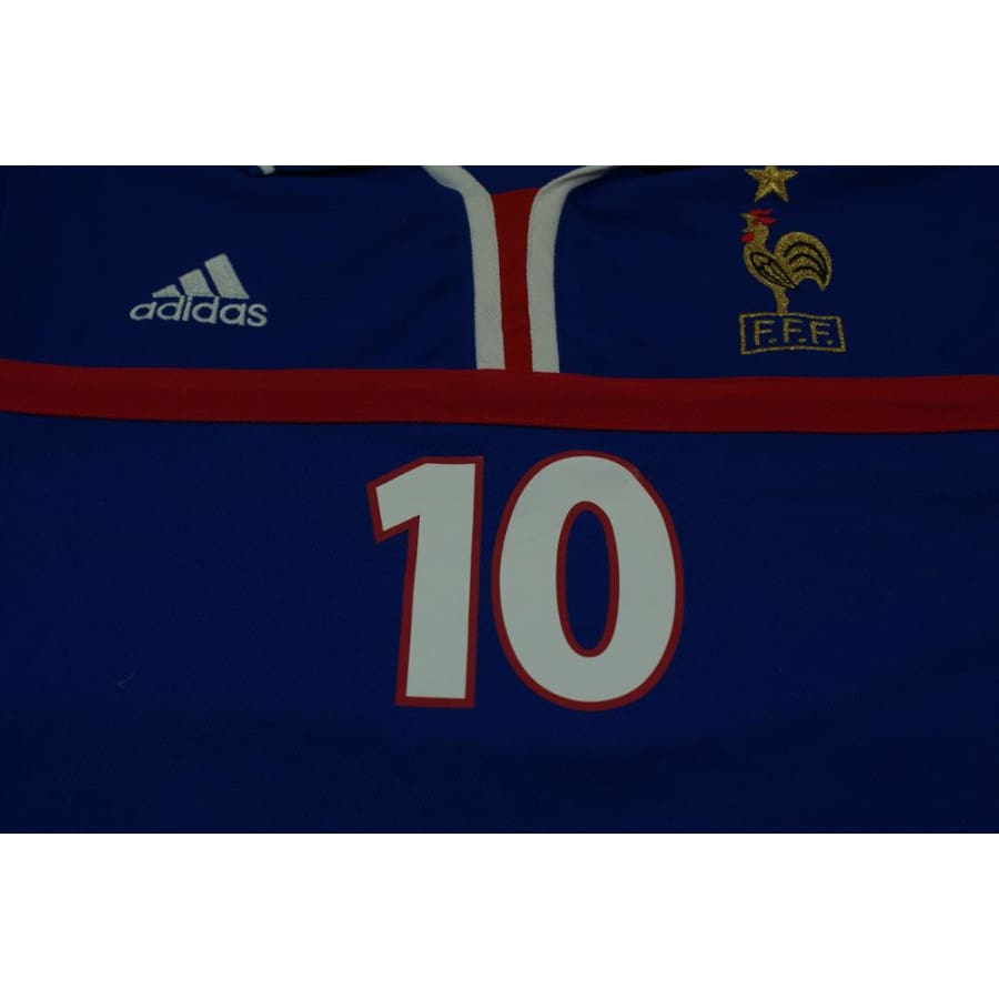 Maillot de football vintage domicile Equipe de France N°10 ZIDANE 2000-2001 - Adidas - Equipe de France