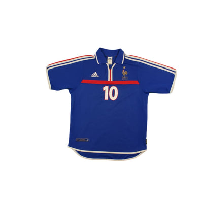 Maillot de football vintage domicile Equipe de France N°10 ZIDANE 2000-2001 - Adidas - Equipe de France