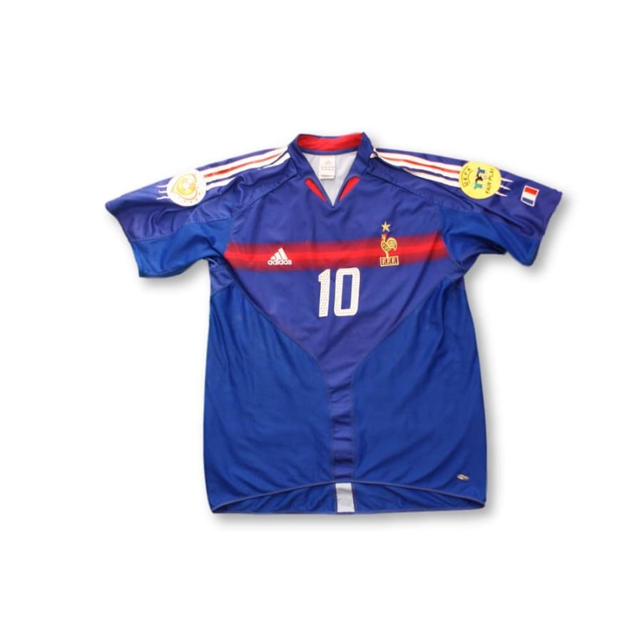 Maillot de football vintage domicile Equipe de France N°10 ZIDANE 2004-2005 - Adidas - Equipe de France