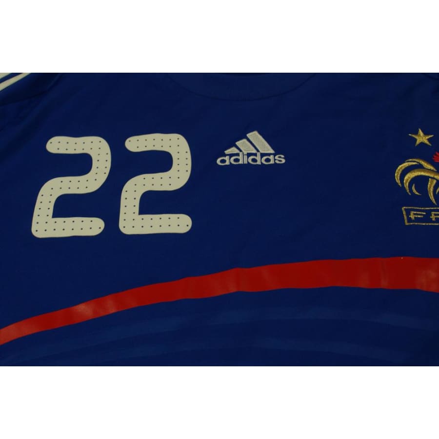 Maillot Foot Vintage Adidas – Equipe De France Domicile 2008-2009, Taille XL