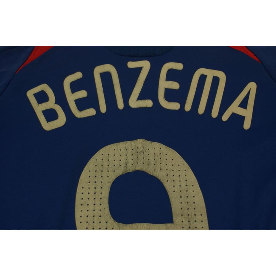 Maillot de football vintage domicile Equipe de France N°9 BENZEMA 2008-2009 - Adidas - Equipe de France