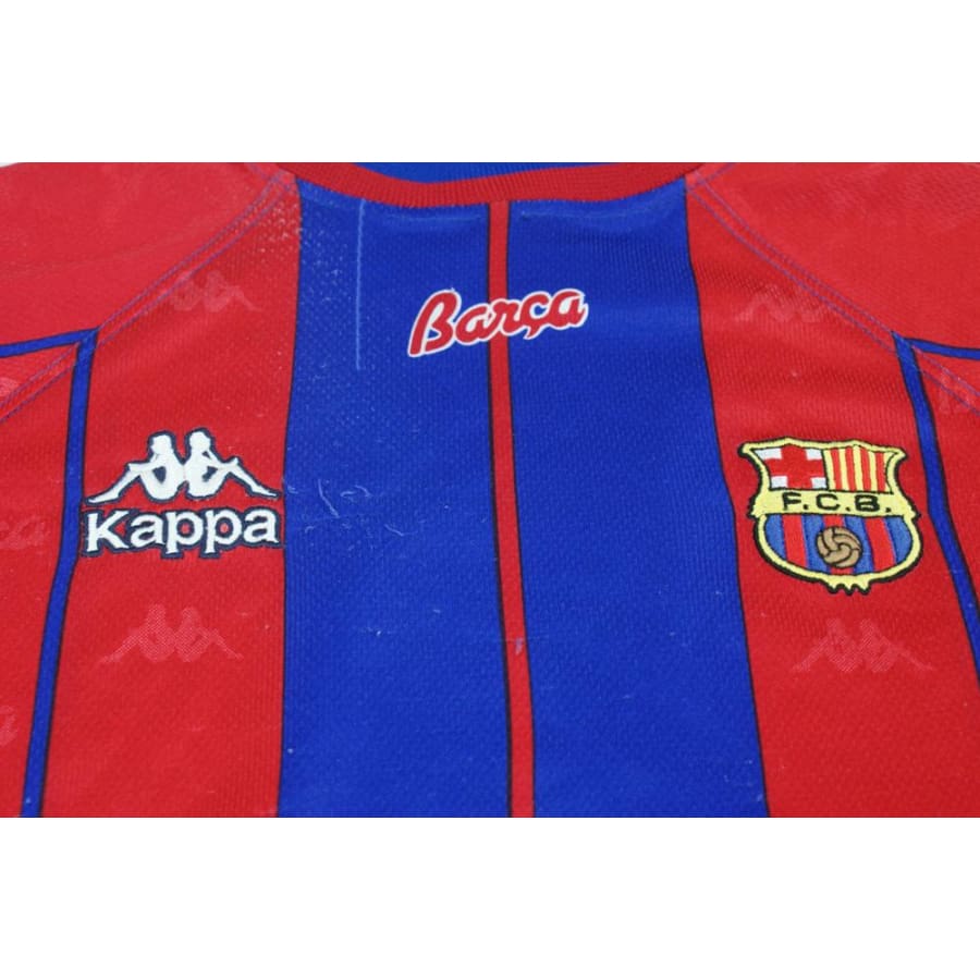 Maillot de football vintage domicile FC Barcelone 1997-1998 - Kappa - Barcelone