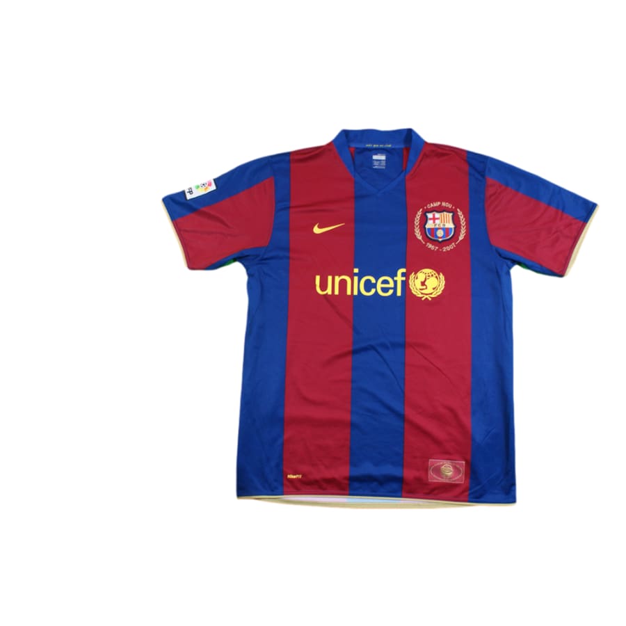 Maillot de football vintage domicile FC Barcelone 2007-2008 - Nike - Barcelone