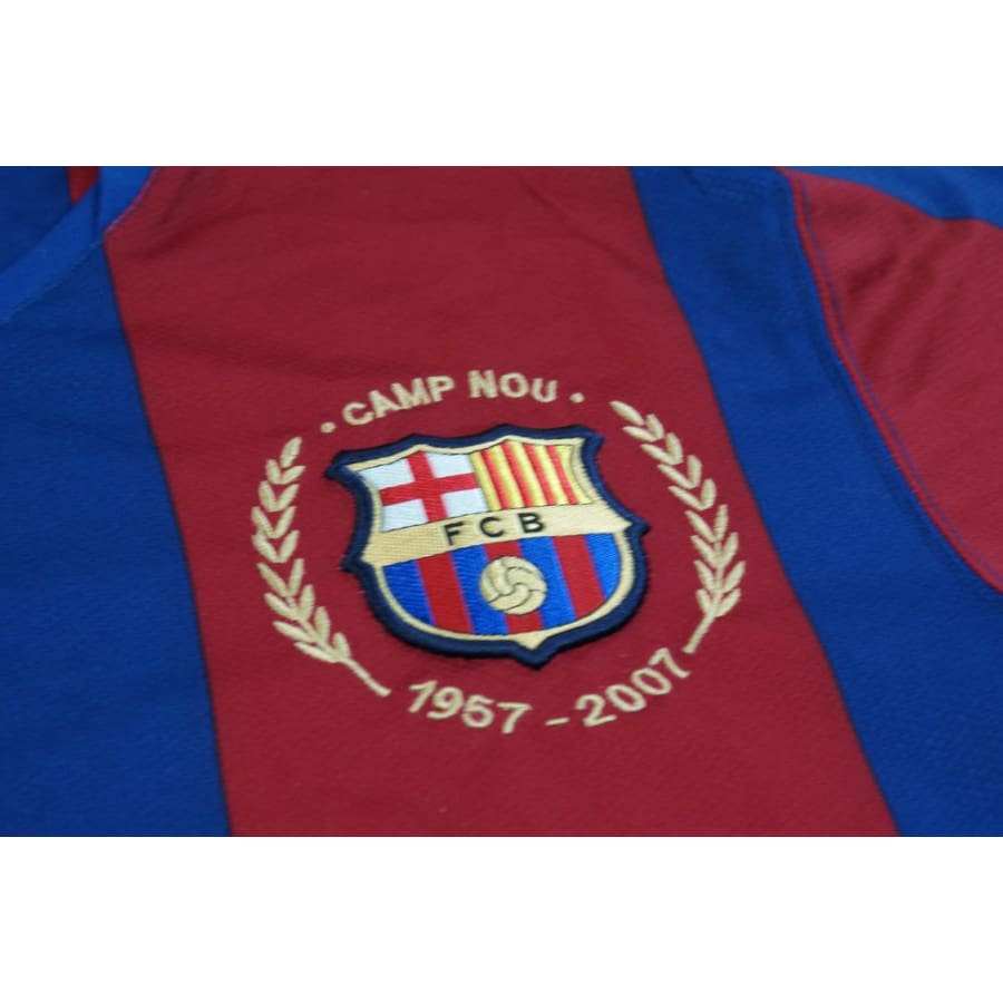 Maillot de football vintage domicile FC Barcelone 2007-2008 - Nike - Barcelone