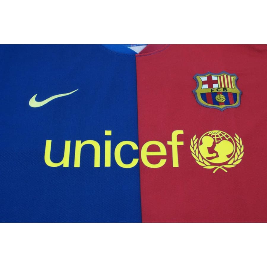 Maillot de football vintage domicile FC Barcelone N°6 XAVI 2008-2009 - Nike - Barcelone