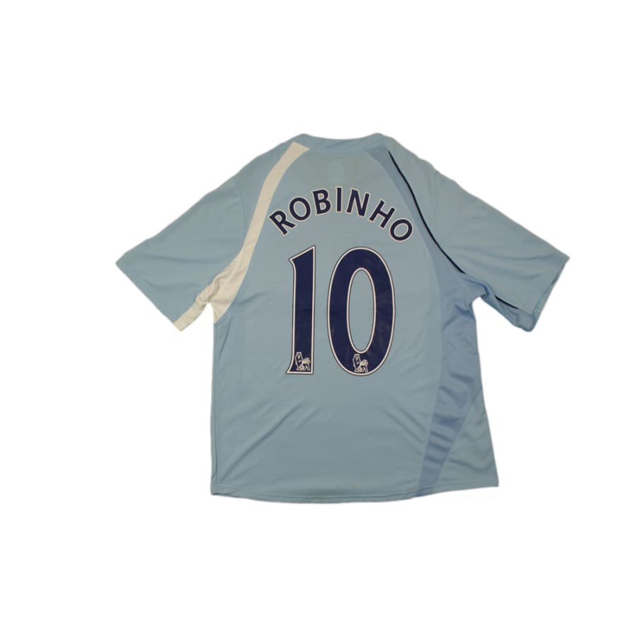 Maillot de football vintage domicile Manchester City N°10 ROBINHO 2008-2009 - Le coq sportif - Manchester City