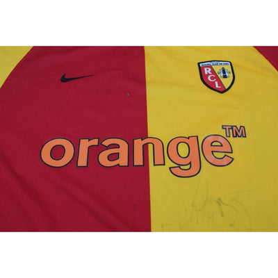 Maillot de football vintage domicile RC Lens dédicacé 2003-2004 - Nike - RC Lens