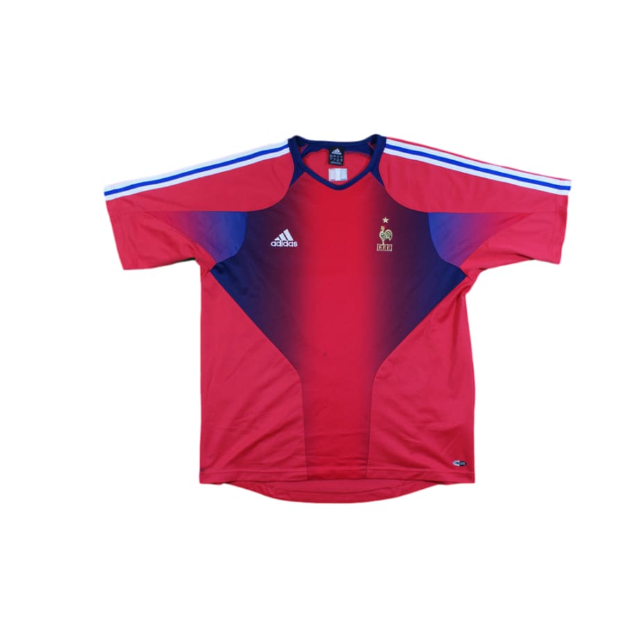 Maillot de football vintage entraînement Equipe de France 2002-2003 - Adidas - Equipe de France