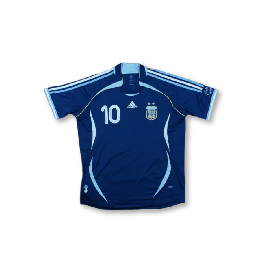 Maillot de football vintage équipe dArgentine N°10 RIQUELME 2006-2007 - Adidas - Argentine