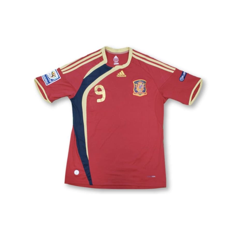 Maillot de football vintage équipe dEspagne N°9 TORRES 2009-2010 - Adidas - Espagne