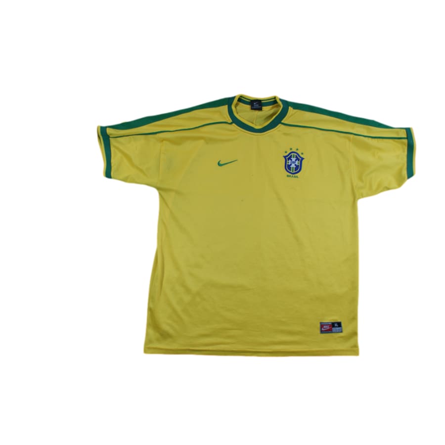 Maillot de football vintage équipe du Brésil 1998-1999 - Nike - Brésil