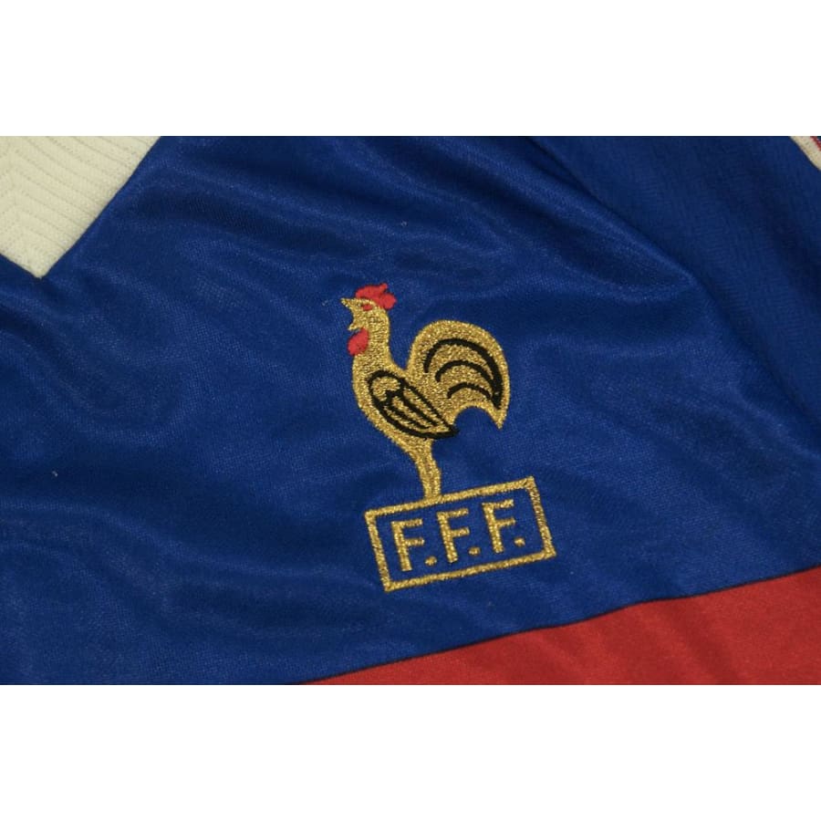 Maillot de football vintage Equipe de France dédicace Djorkaeff 1998-1999 Edition Nutella collector - Adidas - Equipe de France