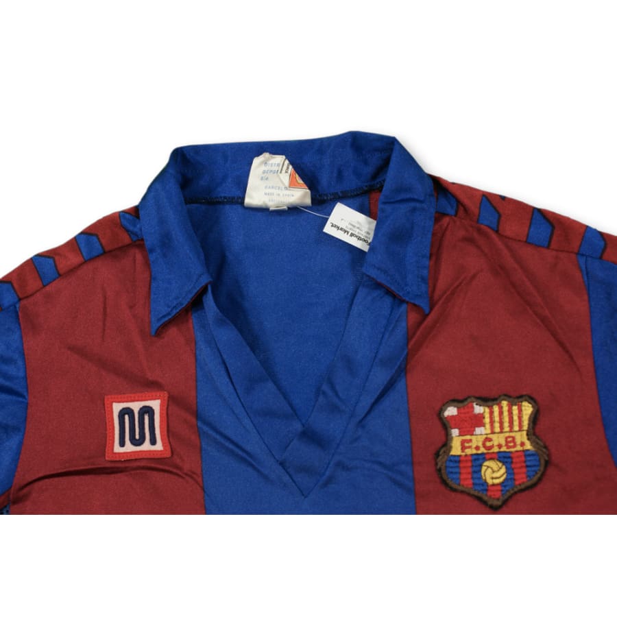 Maillot de football vintage FC Barcelone des années 80 - Meyba - Barcelone