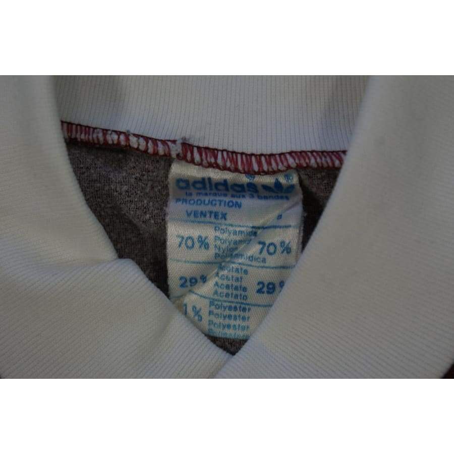 Maillot De Foot Vintage 80s - Blanc, Maille, Petit #34 - Made In USA