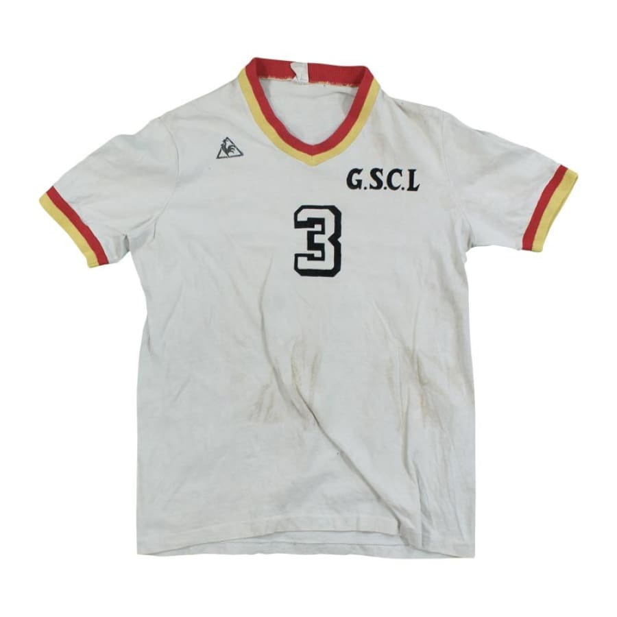 Maillot de football vintage Groupe Sportif du Crédit Lyonnais n°3 197 - Le coq sportif - Autres championnats