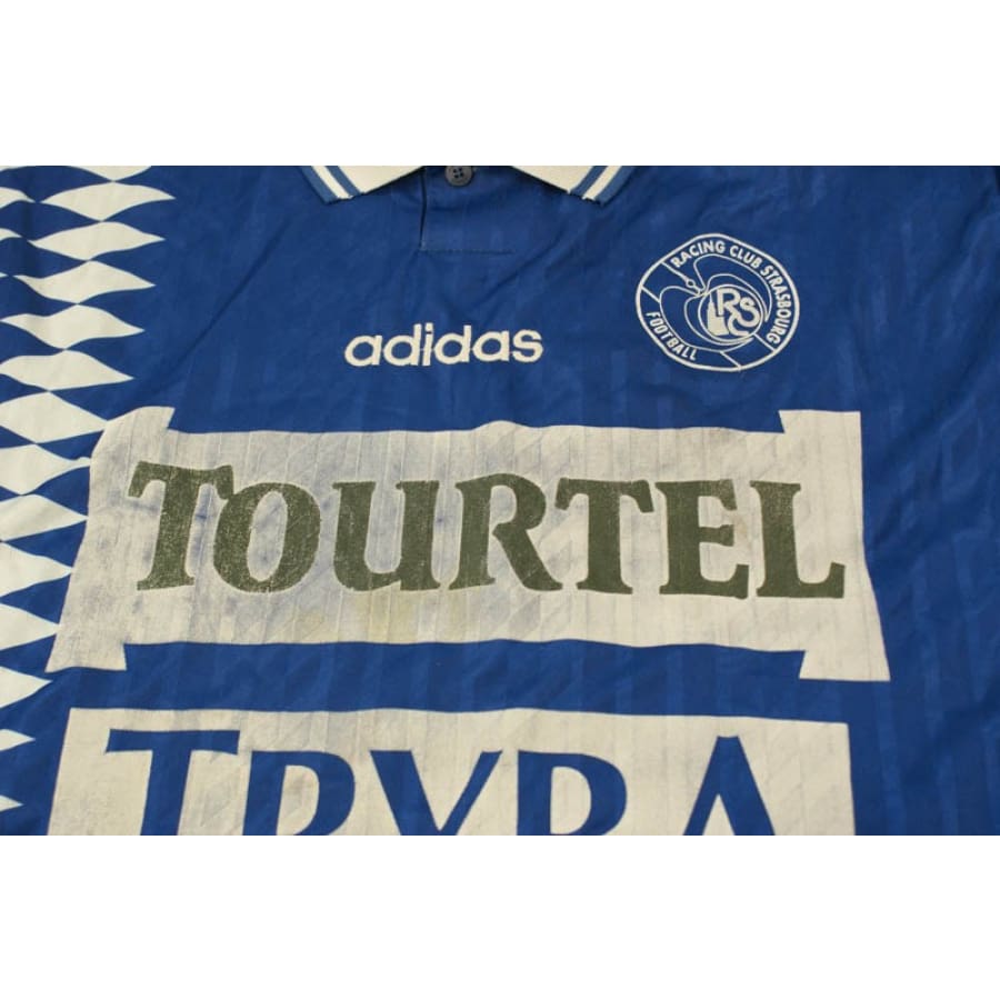 Maillot de football vintage Racing Club de Strasbourg n°10 TOURTEL TRYBA 1995-1996 - Adidas - RC Strasbourg Alsace